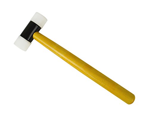 Nylon Hammer 1-1/4" Face w/ Wooden Handle for Jewelry Making Metal Forming Tool