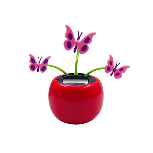 Binory Solar Powered Flower Animal Dancing Swinging Animated Office Desk Window Dancer Toy,Car Windowsill Decoration New Selling Novelty Action Figuers Toys Birthday Gift for Kids Adults(B) - Thumbnail 4