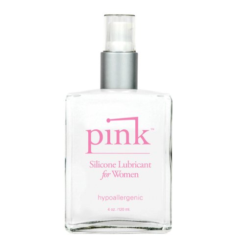 Pink Silicone Based Personal Lube Lubricant Ultra-Slick and Long-Lasting Flavor-Free Pump Bottles for Women 120 ml