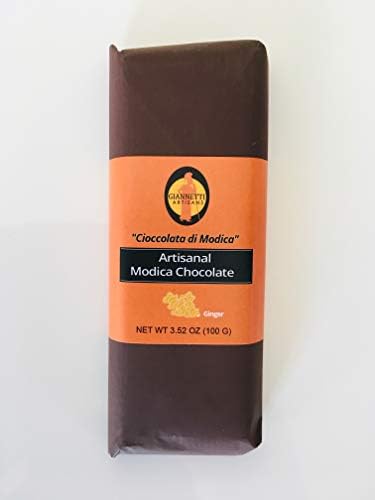 Giannetti Artisans Modica Chocolate Imported from Sicily 3.52 oz (100 g) (Ginger)