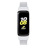 GOSETH Compatible with Samsung Galaxy Fit Band, Fashion Mesh Stainless Steel Bracelet Replacement Accessories Wristband Strap for Samsung Galaxy Fit 2019 SM-R370 (Silver)