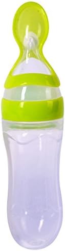 MetYoo Baby Feeding Bottle With Spoon Newborn Toddler Nutritional Supplement Rice Cereal Milk Bottle Feeder 90ml