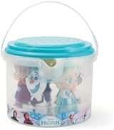 Disney Store Frozen 5 Pc Bath Toy Set Elsa Anna Olaf Kristoff Sven with Bucket view 2