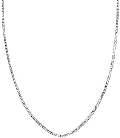 Savlano 925 Sterling Silver 4.5mm Italian Solid Flat Mariner Link