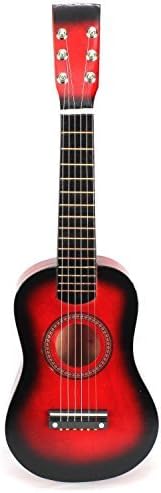 Classic Acoustic Beginners Children's Kid's 6 Strings Toy Guitar Instrument w/ Guitar Pick, Extra Guitar String (Red) by Toy Guitars