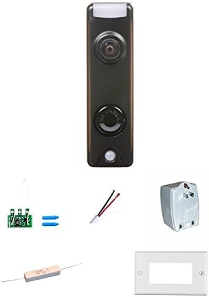 Honeywell SkyBell Slim Design 1080p Wi-Fi Video Doorbell Bronze Finish + Chime Adapter + 20 ft Intercom Cable + AC Power Supply &amp; Wirewound Resistor + Outlet replacement plate, Works with Amazon Alexa