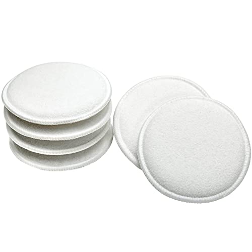 VIKING Baumwoll-Frottee-Applikator-Pads, Autowachs-Applikator, 12,7 cm Durchmesser, cremefarben, 6 Stück