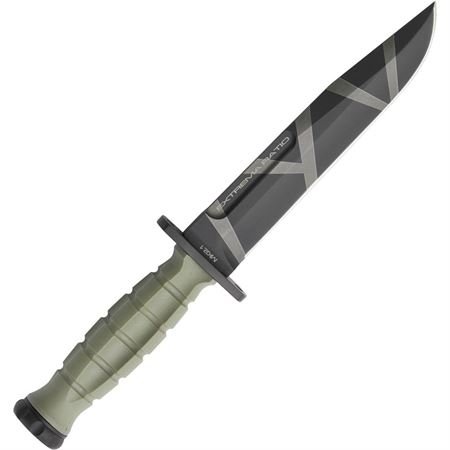 Extrema Ratio Knives 128MK2DW MK2.1 Desert Warfare Fixed Blade Knife with Grooved Desert Tan Nylon Handles