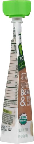 SPROUT ORGANICS SUPERBLEND WITH STRAWBERRY BANANA AND BUTTERNUT SQUASH, 4 OZ POUCH