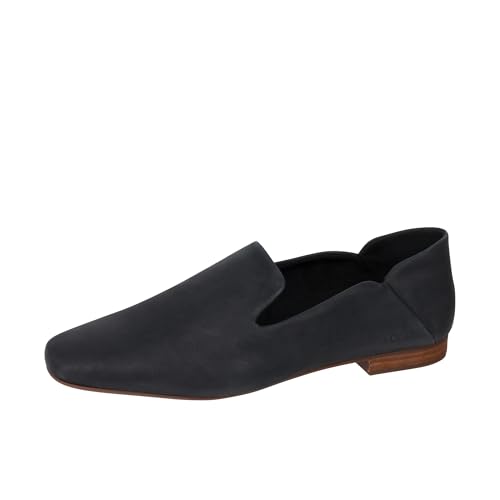 TOMS Mocasines Planos LaraLoafer para Mujer, Piel Negra, 35.5 EU