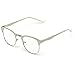 WearMe Pro - Metal Frame Modern Clear Lens Glasses (Silver, 50)