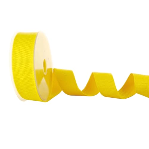 Trimz Cotton Webbing – Yellow – 25mm x 10m