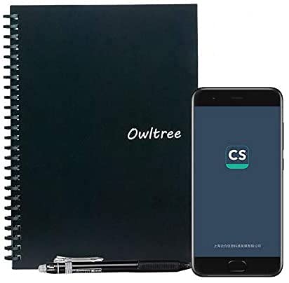 Smart Reusable Notebook - Calendar, To-Do Lists, Dot-Grid Eco-Friendly Notebook with 1 Pilot Pen & 1 Microfiber Cloth Included - Infinity Black Cover, A5 Size