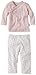 Burt's Bees Baby Baby Girls' Essentials Kimono Top/Print Bottom (Baby)-Blossom