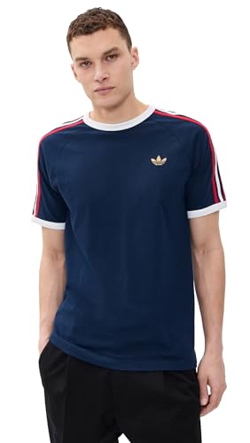 adidas Men's 3s Nations Tee, Night Indigo/Better Scarlet/Wh, XL at Amazon
