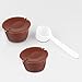 2pcs Refillable Coffee Capsules, Reusable Coffee Pods Dolce Gusto Coffee Filter Compatible with Nescafe Genio, Piccolo, Esperta and Circolo, with Coffee Spoon, Eco-Friendly Alternative