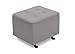 Delta Children Nursery Tufted Gliding Ottoman, Dove Grey