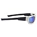 Naga Sports Youth Teenager UV400 Polarized Sunglasses for Baseball, Softball, Running, Fishing, Biking - Kids Ages 6-14 (POLARIZED Blue Mirror Lens White Navy Frame)