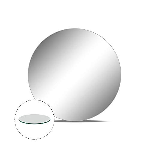 WGVI WGV Large Round Mirror Plate 16" Diameter, 4 mm Thickness, Frameless Sande…