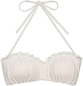 Amazon Co Jp ラヴィジュール Ravijour Cover Ribbon Up Bikini トップ Swimwear 水着 Wh ホワイト S 服 ファッション小物
