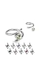 316L Surgical Steel Ear Cartilage Helix Rook Tragus Jewelry Twister Ring Choose your Color 16G