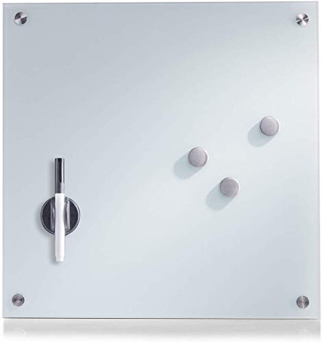 Zeller 11600 Memo Board 40 x 40 White Glass