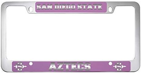 LXG, Inc. San Diego State University -Metal License Plate Frame-Pink