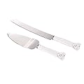 Zehui The Wedding Resin Cake Knife Shovels Carved Interlocking Hearts Design