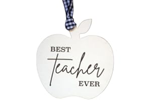 Teacher Gifts Christmas, Teacher Ornaments, Educator Presents, Teacher Gifts for Women Men (Best Teacher Ever)