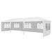mecor 10’x30’ Canopy Tent Outdoor Party Wedding Tent White Patio Gazebo Tent with 5 Removable Sidewall,Upgraded Stainless Steel Tube Waterproof Sunshade Shelter for Shows,Camping,BBQ