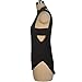 Tenworld Women Summer Vest Top Sleeveless Backless Blouse Cotton Tank Shirt (L = US 8, Black)