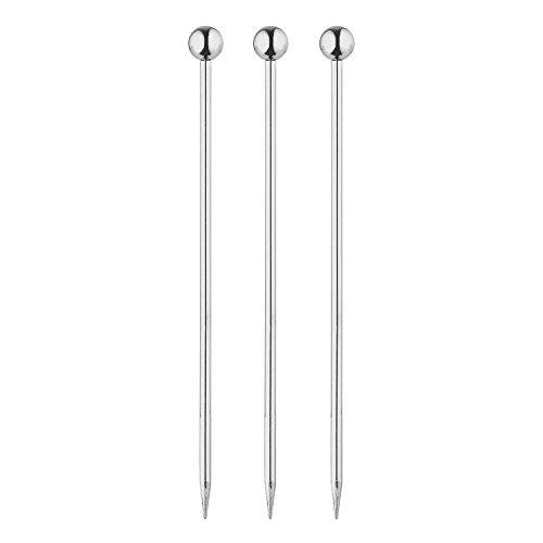 image for CRESIMO 4.3 Inch Stainless Steel Cocktail Picks (Set of 14) with BONUS