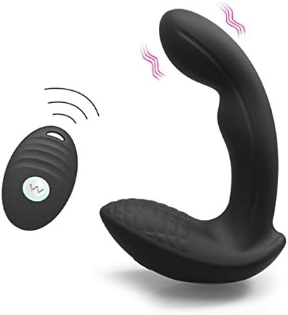 WOSKY Body Massage Wand,Electronic Waterproof Silicone Plug 10 Functions with Wireless Remote Control, Black