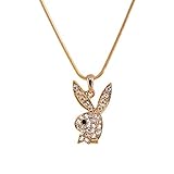SpinningDaisy Gold Plated Playful Bunny Necklace