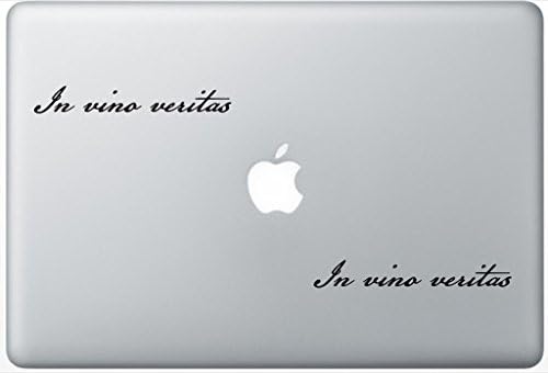 In Vino Veritas Latin Quote LeporeDecals1972 Set Of Two (2x) , Decal , Sticker , Laptop , Ipad , Car , Truck