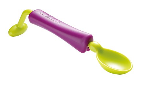 UPC 812995010748, BEABA 360 Spoon, Green/Plum