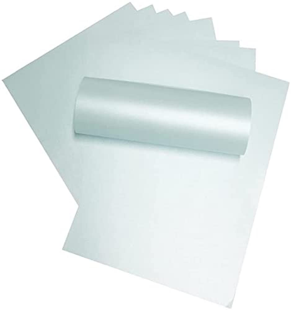 Syntego 12" x 12" Pearlescent Scrapbooking Paper Decorative 120gsm Double Sided (Baby Blue)