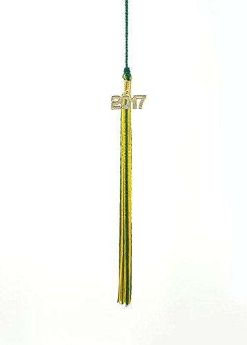 2017 DK GREEN / GOLD GRADUATION TASSEL - TASSEL DEPOT BRAND - MADE IN USA