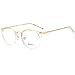 DONNA Stylish Clear Lens Glasses Samll Circle Frame Blue Light Blocking for Computer DN08-AHB