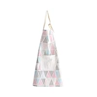 Monbedos Cooking Apron Triangle Pattern Style Apron Cotton Aprons Kitchen Garden Aprons Style 2 60 x 78cm