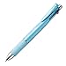 Zebra Clip-on multi 1000S Multifunctional Pen, 4 Color 0.7 mm Ballpoint and 0.5 mm Mechanical Pencil, Light Blue Barrel (B4SA3-LB)