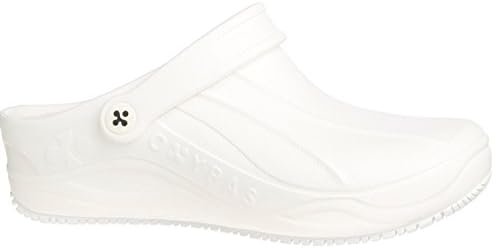Oxypas 'Smooth' Anti-Slip, Anti-Static Clog, Suitable for Doctors, Nurses and All Medical Professionals (EU 46, White)