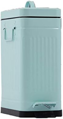 SHATONG Trash can Trash Can Large Capacity Trash Can Household Kitchen Rectangular Toilet Paper Tray 10 L Slow Down Silent Roman Pattern Mint Green (Color : Blue)