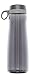 Pogo BPA-Free Plastic Water Bottle with Flip Straw, 40 oz, Grey