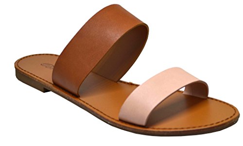 Breckelles Kylee-16 Womens Flat Sandal Blush Size 7.5