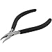 Beadalon Designer Series Slim Bent Chain Nose Pliers, Black Vinyl-Free Grips, Stainless Steel, Box Joint, Double Leaf Springs, 5.75 in