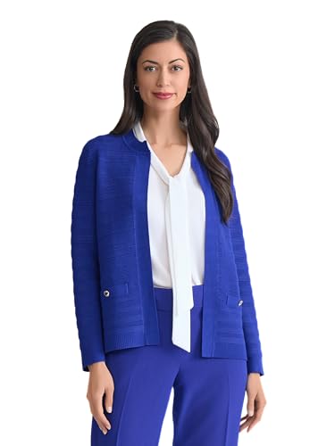 Kasper Women's Ottoman Stitch Cardigan Sweater