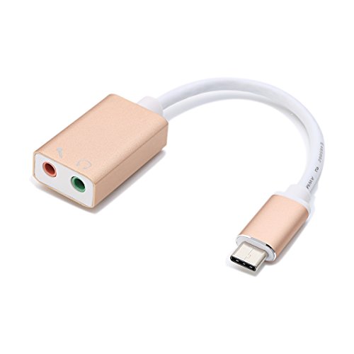 USB-C Audio Adapter, YSSHUI Type-C External Stereo Sound Card With 3.5mm Headphone And Microphone Jack For Windows, Mac, Linux, Android, PC, Laptops, Desktops, Google Chromebook, HUAWEI Matebook - Thumbnail 7