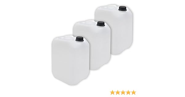 3 x 10L vacía Garrafa, camping, depósito nuevo con cierre de ...