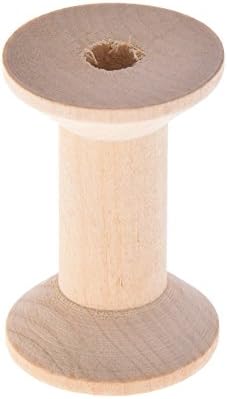 5pcs/set Small Empty Wooden Bobbins Spool Reels Twine Crafts Sewing Ribbons Needlework